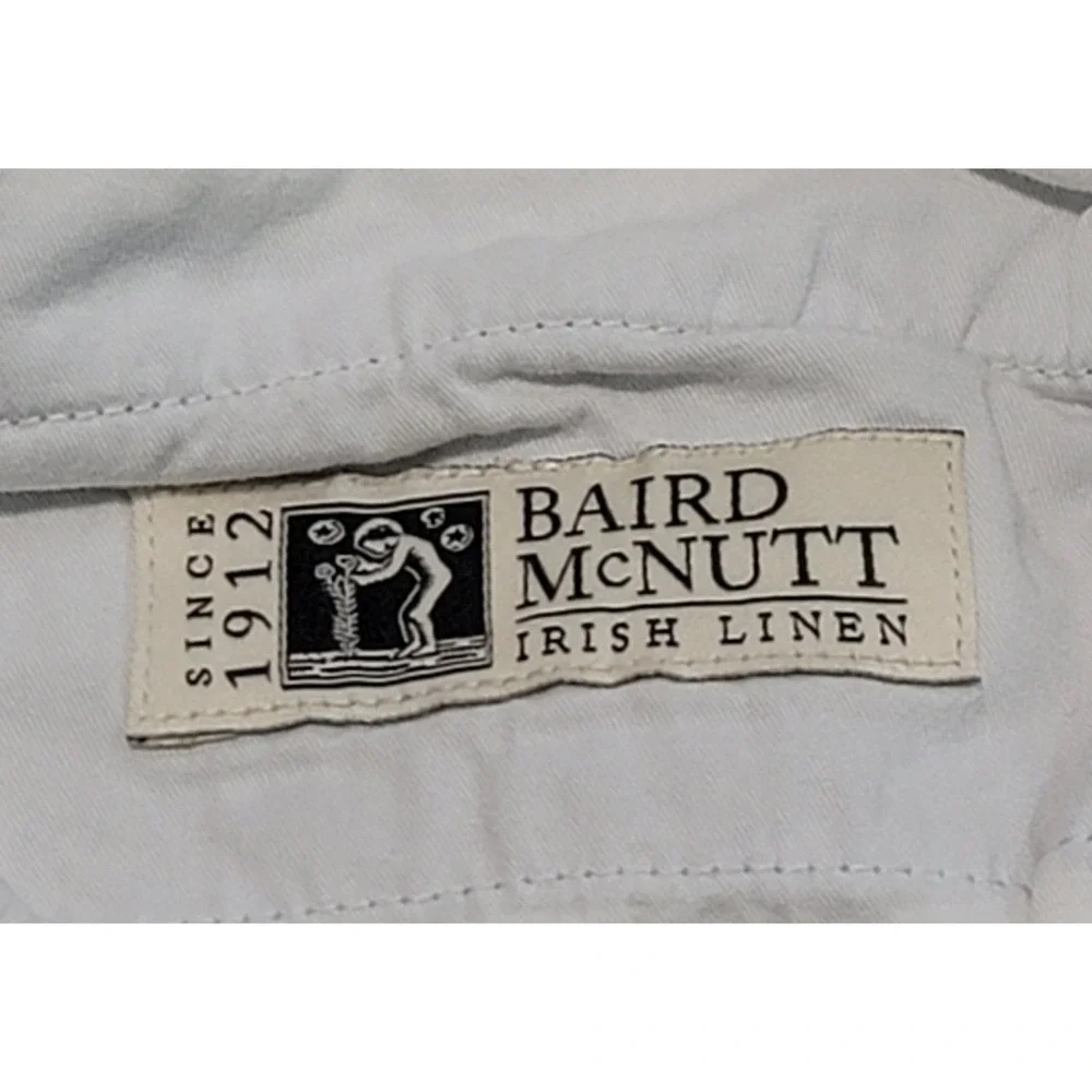 J. Crew Men's Stanton Baird McNutt Irish Linen Blue Striped‎ Shorts Size 32